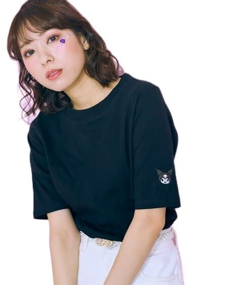 

Large Size Sanrio Character Embroidery Tops Marun Black 3L [Nissen] (Kuromi)