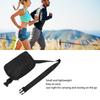 Unisex Belt Bag Nylon Waterproof Multifunctional Fashion Waist Pack for Outdoor Sports Running Black