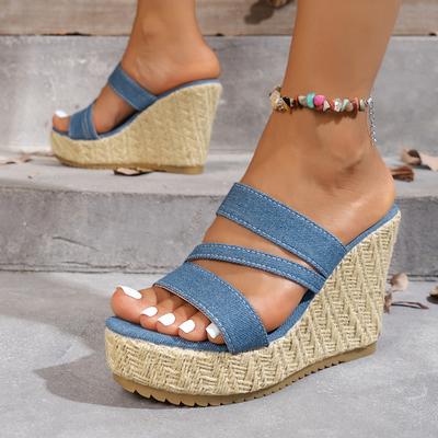 Women Wedges Sandals  New Shoes for Women Fashion Peep Toe Platform High Heels Sandals Casual Non Slip Beach Shoes Big Size