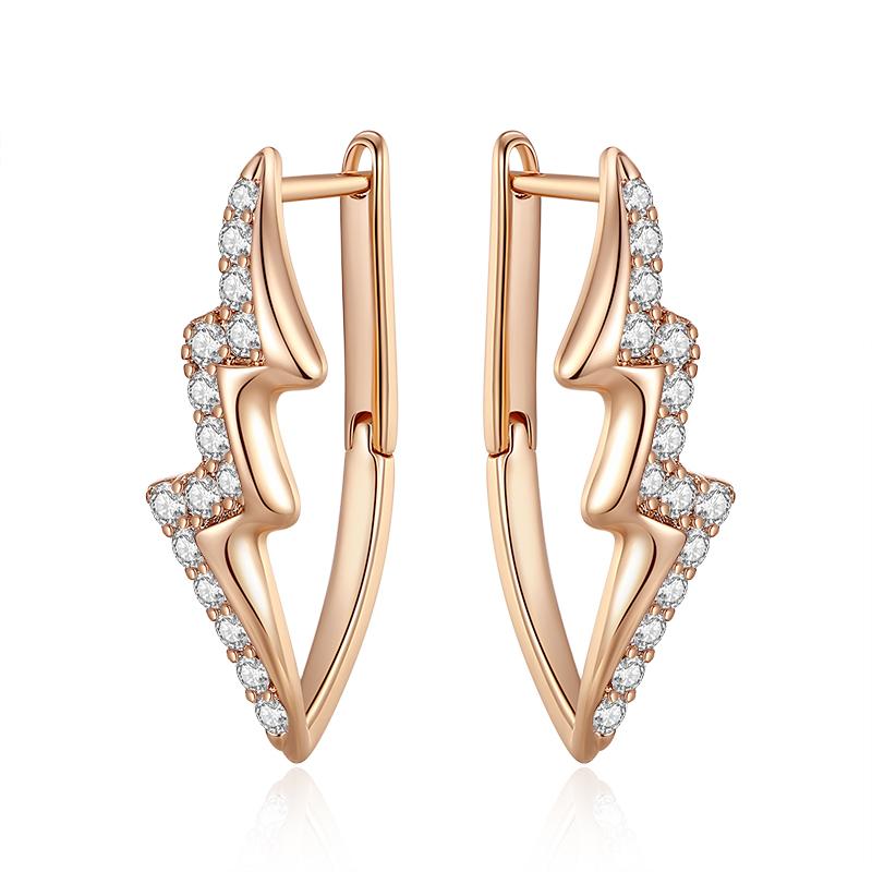 

Kinel блестящие циркониевые серьги-капли с твердым покрытием для женщин, роскошные свадебные ювелирные украшения розового золота
