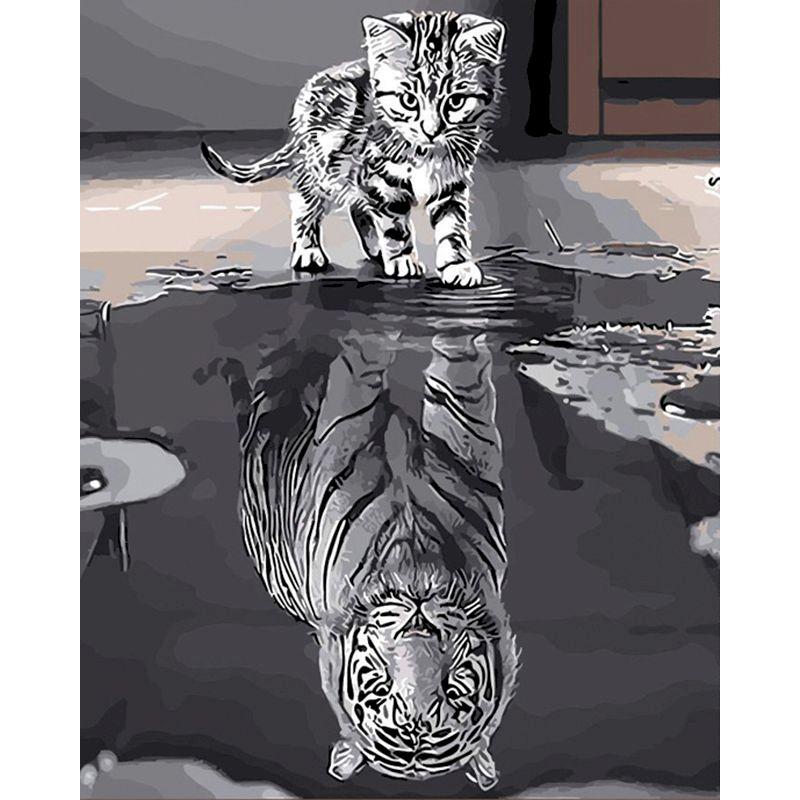 

GATYZTORY 60x75cm Frame Paint By Numbers For Adults Handmade Diy Gift Animal Oil Picture By Number Home Decor Art Crafts 30x20cm no frame
