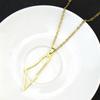 Jewish Israel Country Map Stainless Steel Gold Color Pendant Necklace For Men Women Arabic Choker Chain Amulet Jewelry Gift