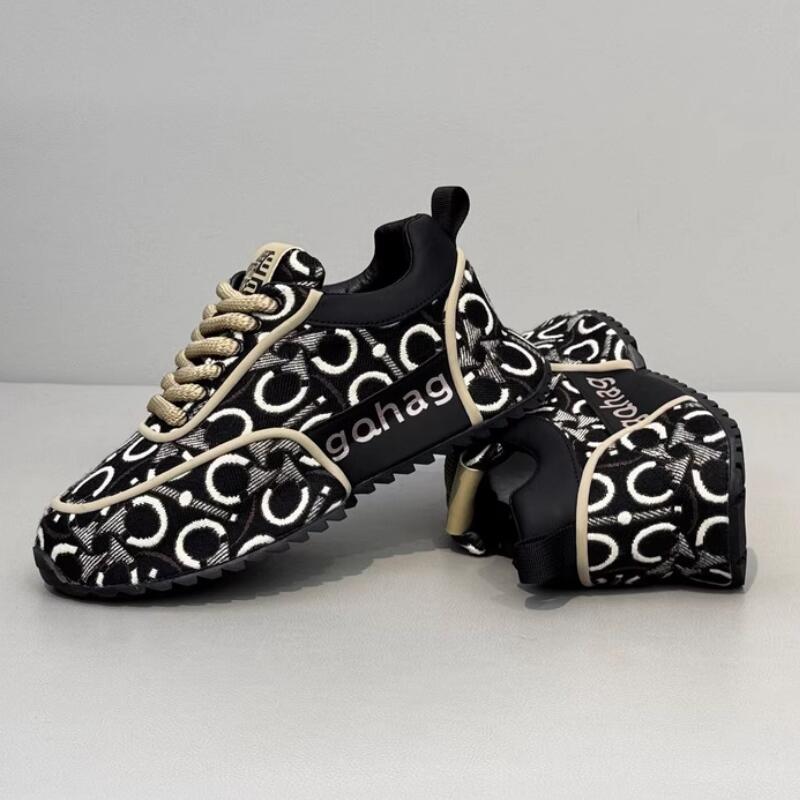 

Men s sports casual shoes for autumn winter thick-soled insole height-increasing rolled-soled fashionable trendy dad shoes A10 44 чёрный