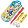 Antibacterial Slide Trio Set Lunch Box Chopsticks Spoon Fork Super Mario Boys Made In Japan Children's TACC2AG-A