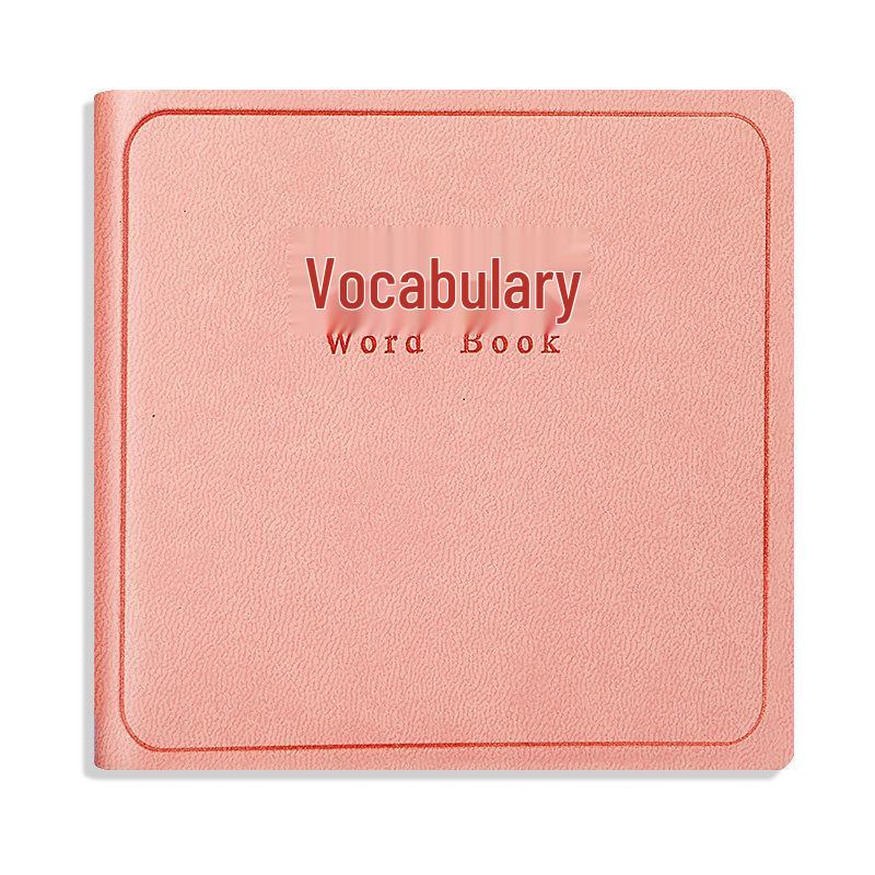Square Leather English Vocabulary Pocket Notebook 