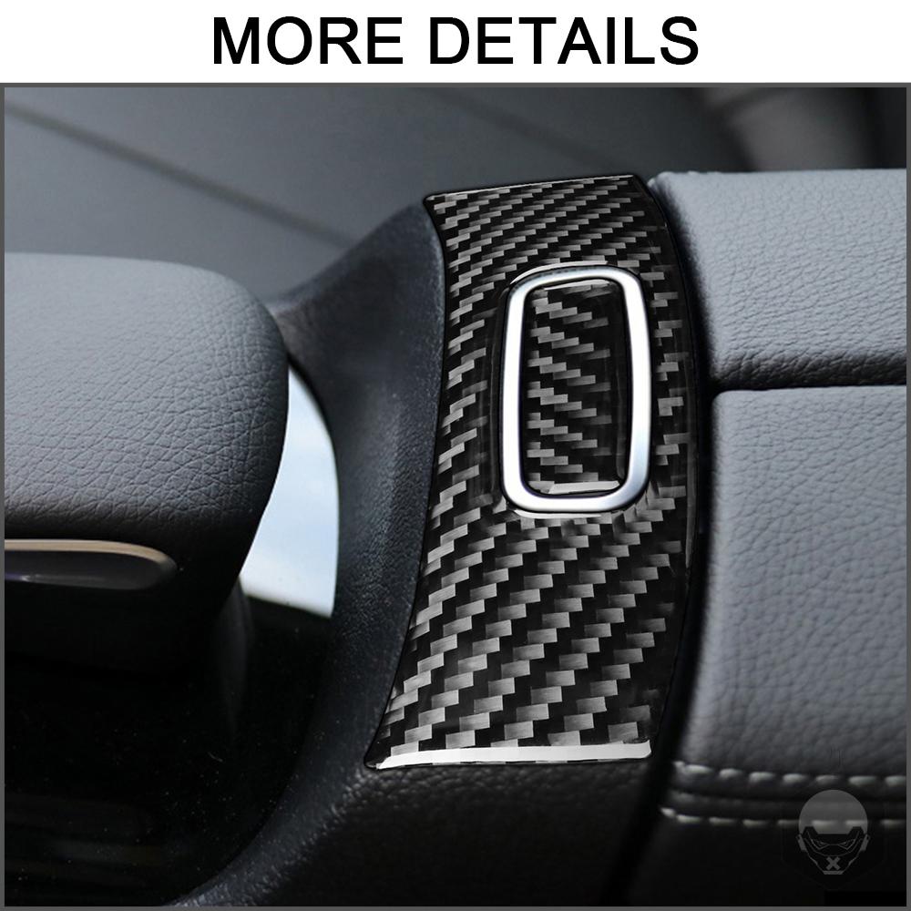 Car Armrest Box Switch Panel Cover Trim For Mercedes Benz GLB   Real Carbon Fiber Stickers Interior Styling