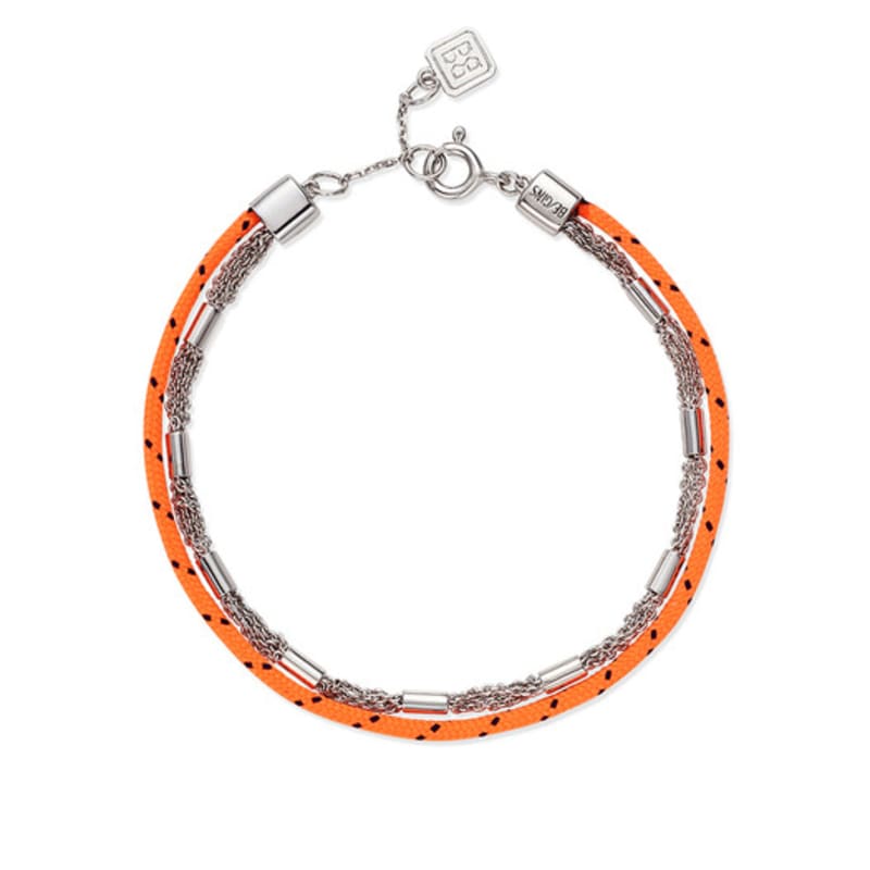 BE/GINS LA LIGNE TWOSOME BRACELET ORANGE DOT