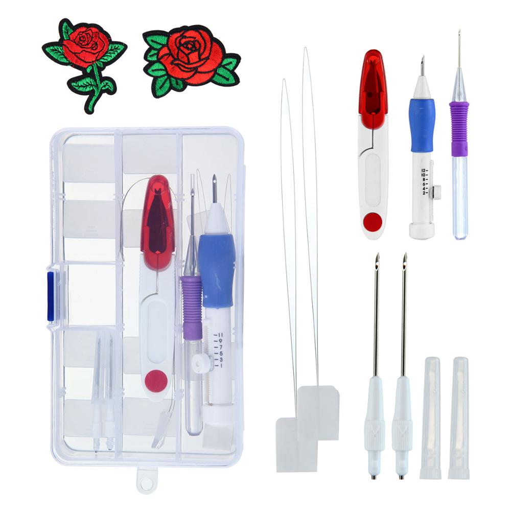 Embroidery Tool Box Pokes Music Sewing Set Manual Diy Poke Music Accessories Sewing Kit Needle Knitting Set Embroidery Pattern a