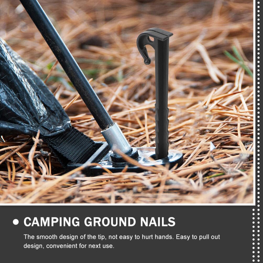 TENDYCOCO Tent Pegs, Plastic Pegs, Camping Pegs, High-Strength Resin, Lightweight, Smooth Drive-In, Hard To Pull Out, Plastic Stakes, 100pcs