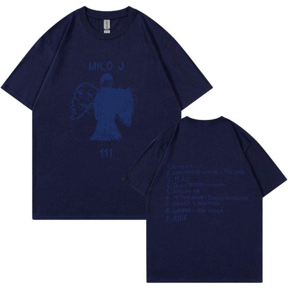 Rapper Milo J Tour T-shirt 111 Album Merch T-Shirts Men Women Fashion Hip Hop Short Sleeve T Shirt Fans Gift Harajuku Streetwear