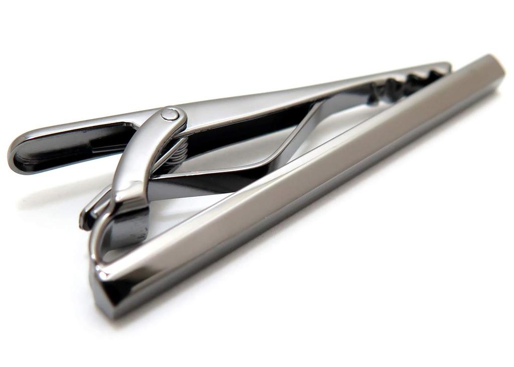 TATEOSSIAN Brushed Classic Tie Bar (Gunmetal) (Tie Pin/Tie Clip)