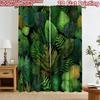 2D Flat Printing 2pcs Curtain Curtain Green Tropical Leaves(1) Digital Printed Polyester Drapes Festive Curtains Use for Outdoor