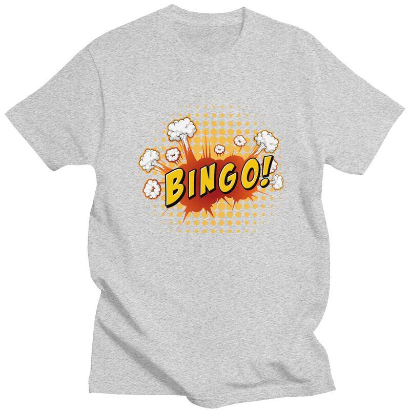 Custom Hot Game Bingo T Shirts Men Pure Cotton Tees Tshirt Tshirt Clothing