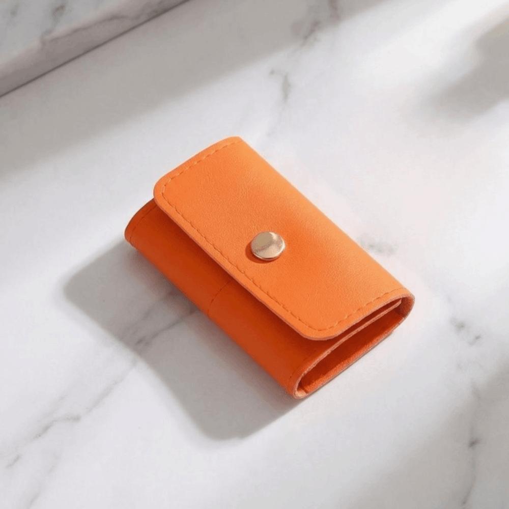 PU Portable Jewelry Roll Bag Wear-Resistant Portable Earrings Organizer  Necklace