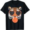 Cute Tiger Blowing Bubble Tigers Mascot Preppy T-Shirt