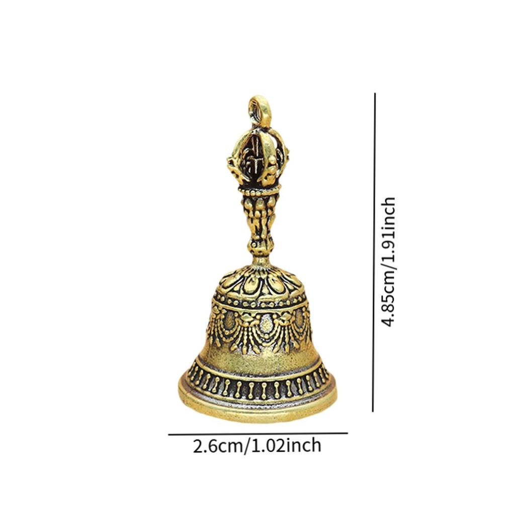 Small Brass Bell Ornament Anitque Gift Multipurpose Traditional Portable Home Decoration Craft Collectible Hanging Pendant
