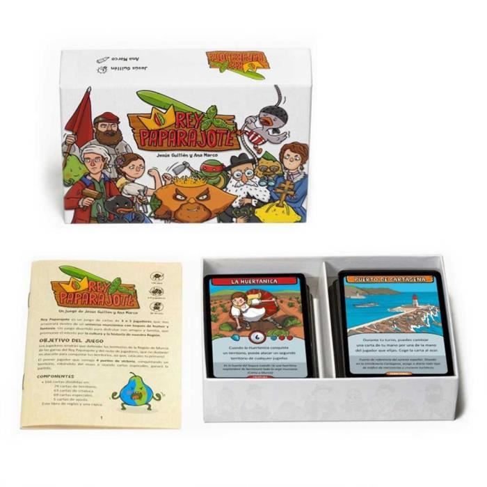 Jeu de carte - rey paparajote - 3 joueurs ou plus - univers fantasy - 100% murcien
