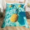 Ananas Bettbezug Tropische Früchte Bettwäsche Set Ananas Muster Deckenbezug für Jungen Mädchen Boho Exotischer Stil Zimmerdeko
