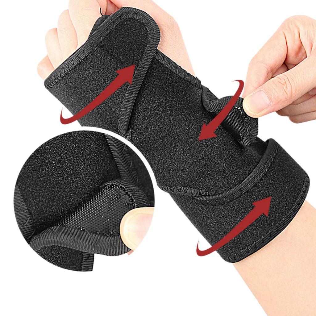 Adjustable Sports Wrist Support Brace With Removable Aluminum Plate Wrist Stabilizing Protector Compression Strap Palm Support