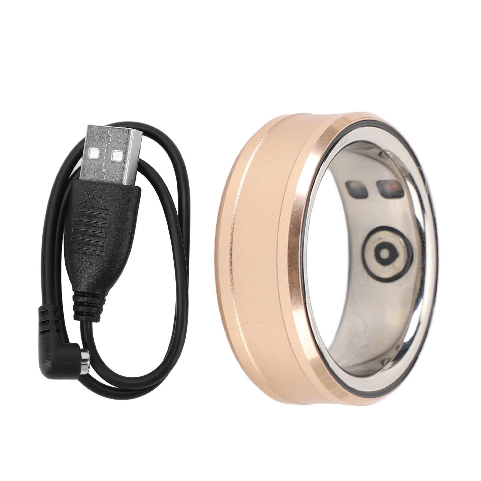 

Smart Health Ring Sleep Monitoring Body Temperature Detection Rechargeable Health Ring Tracker for Sports Fitness Size