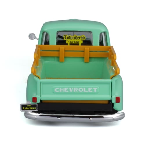 Maisto 1/25 Scale Chevrolet 3100 Pickup 1950 Green Custom Lowrider Diecast Model Car (Finished Model) 32545