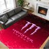 Monster Energy Potisk Křišťálový Sametový Plyšový Koberec Anti?Slip Wear?Odolný podlahový koberec pro vnitřní domácí dekoraci