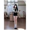 Women's High-Waisted Black Denim Hot Pants - Ultra-Short, Hip-Hugging, Summer Style
