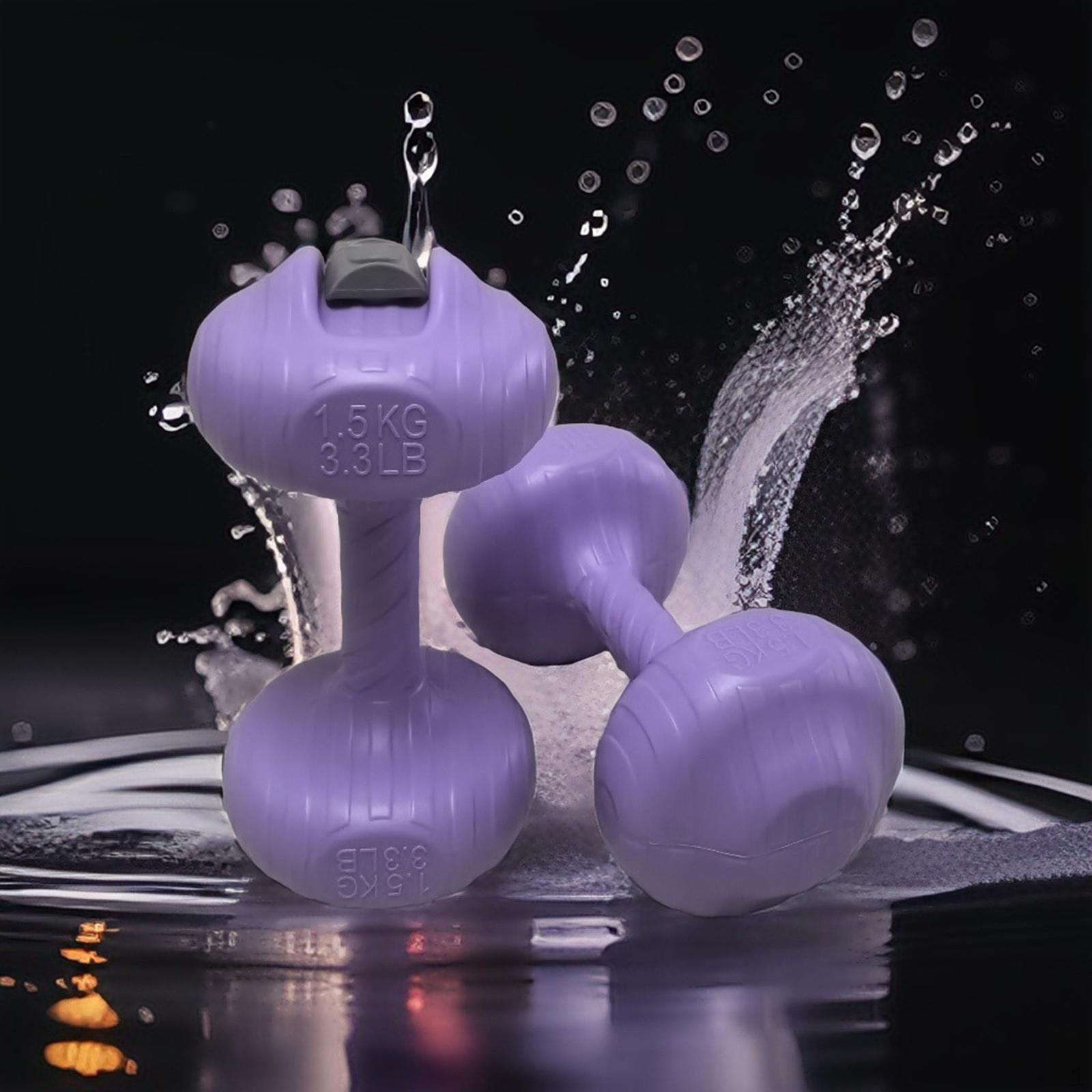 

2 Inflatable Water-Fillable Dumbbells, Leak Exercise Equipment, Kids Toy, Ideal for Gym, Office Or 3kg