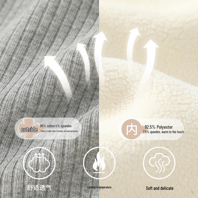 2025 Toddler A-Class Fleece-Lined Winter Sweatpants for Girls (0-3 Years), Open Crotch Leggings