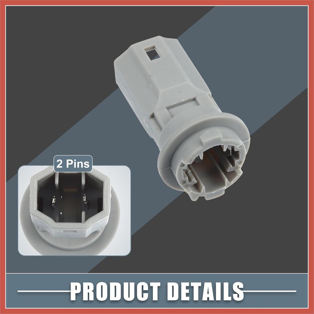 ACROPIX License Plate and Rear Side Marker Light Bulb Socket Connector 90075-99011 for Toyota RAV4 16-18 for Toyota Prius 04-15 Plastic Gray Car