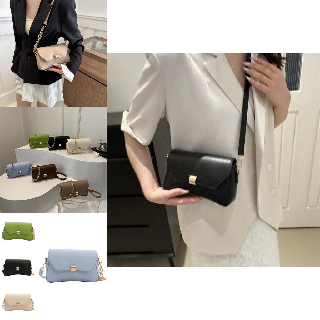 Summer 2024 Fashionable Chain Shoulder Bag With Lock Buckle Small Square Bag