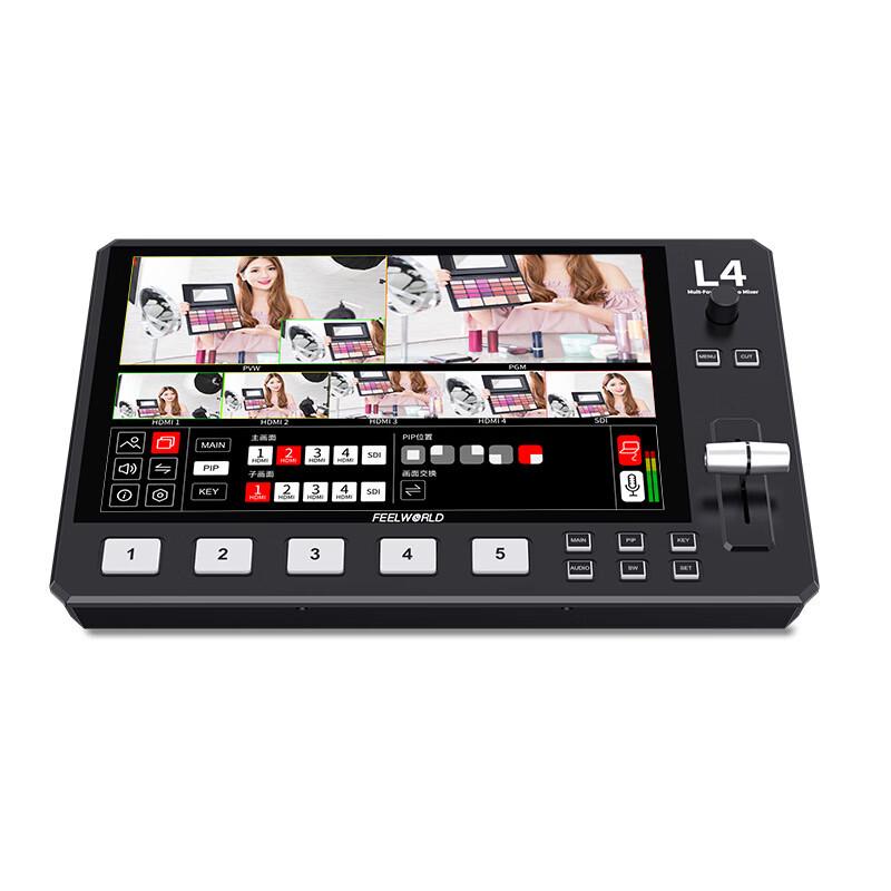 Feelworld Fuwede L4 10.1" Touchscreen HDMI/SDI Multi-Camera Live Streaming Mixer