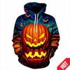 Autumn 3D Fun Pumpkin Pattern Printed Hoodies Fashionable Casual Sports Long Sleeved Men's Hooded Sweatshirts