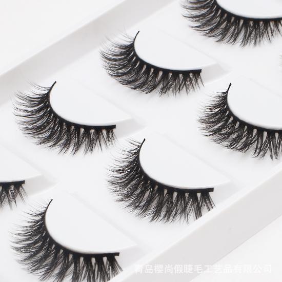 3D Multi-layer Thick 5 Pairs of Eyelashes Natural Eyelashes Simulation Curling False Eyelashes Eyelash Extension natural false eyelashes. 3d lashes
