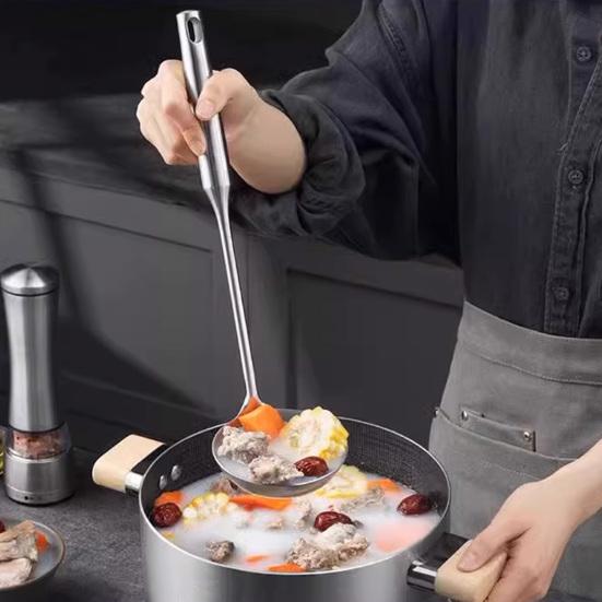 Stainless Steel Soup Ladle Large Spatula Set Kitchen Utensils Cooking Trowel Kitchenware Gift for Chefs Cooking Enthusiasts