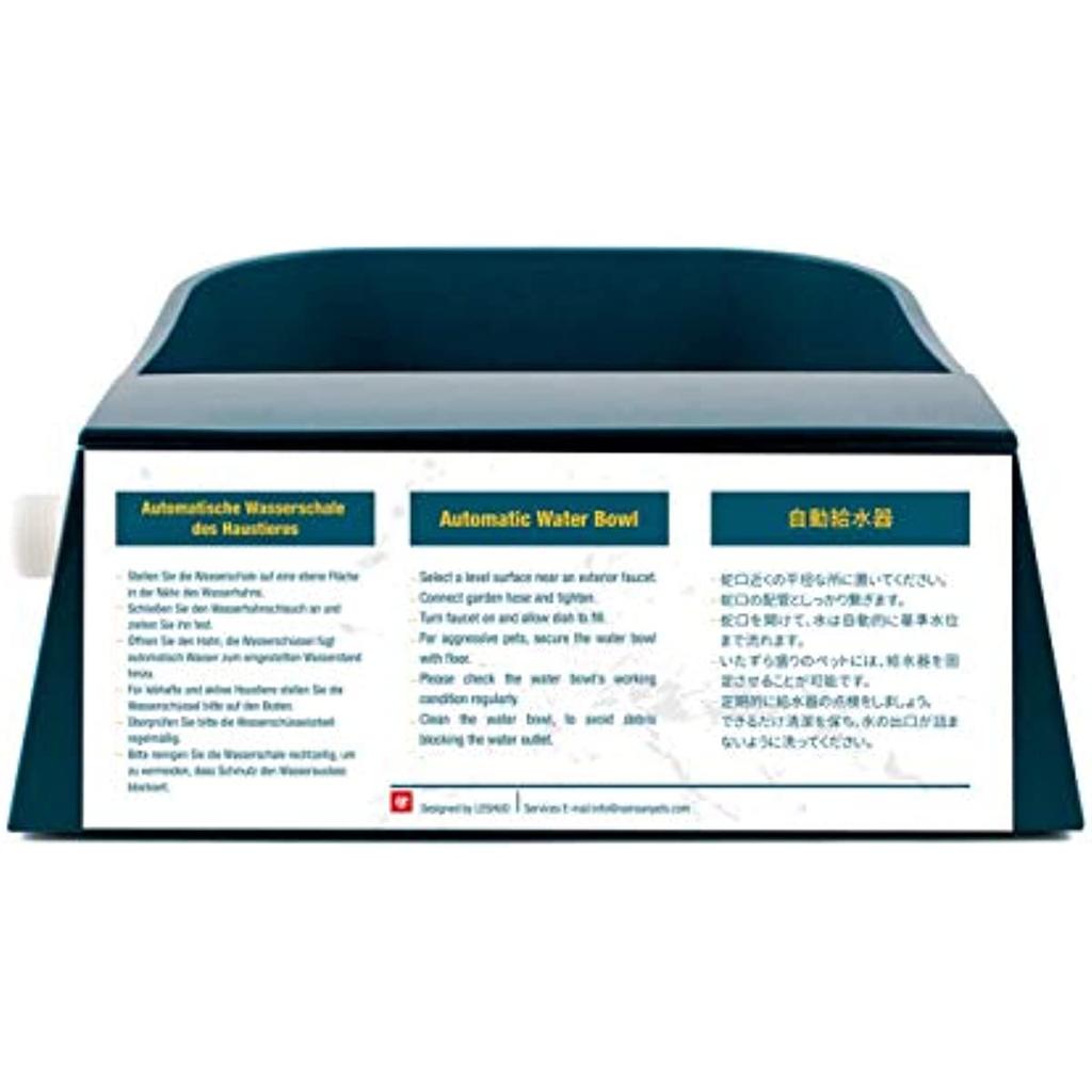 Große Kapazität Hundeschale Schwimmkugel Automatischer Wasserspender Haustier-Aufbewahrungsschale Tierfutterspender 2L Automatischer Wasserspender Schale