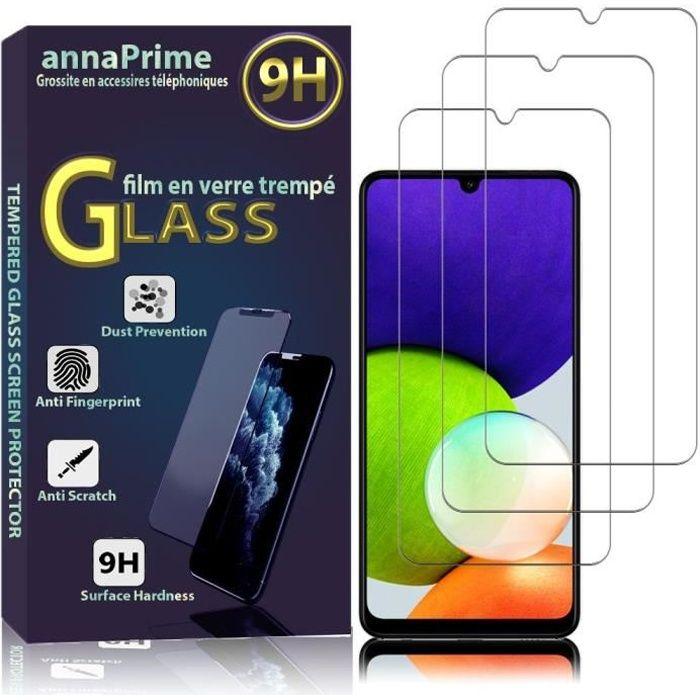 Film de protection - VCOMP - Pack de 3 - Verre Trempé - Pour Samsung Galaxy A22 4G - Facile à installer