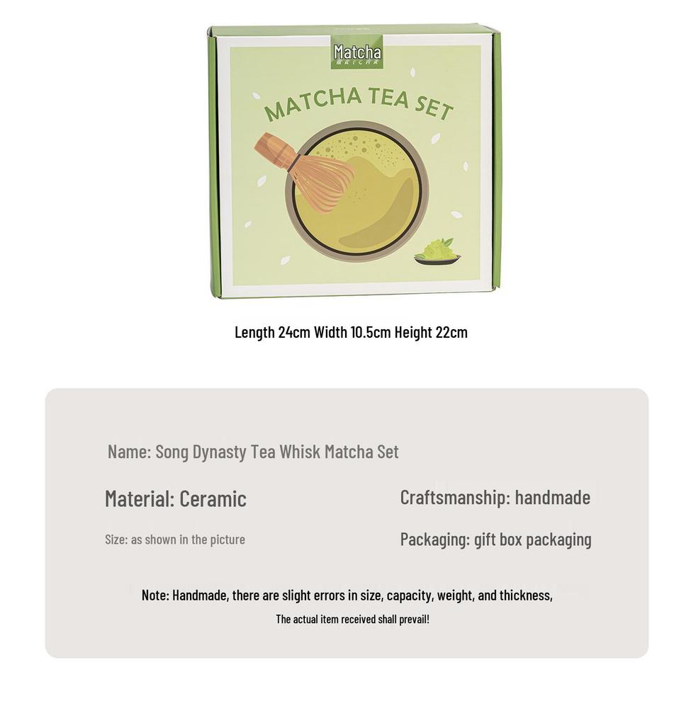 Japanese Lotus Leaf Matcha Bowl Set with Whisk - Tea Ceremony Matcha Mixing Tools