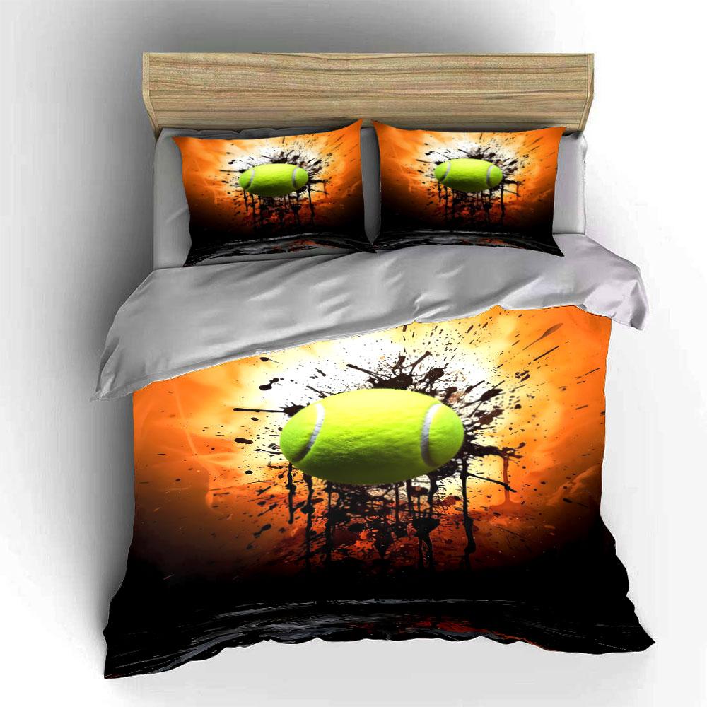 Yellow tennis ball splash. Bedding sets Duvet cover sets Duvet covers Pillowcases(1 * Duvet Cover 2 * Pillowcases, without duvet insert)