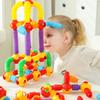 SHEFEITE® 62-Piece Stretchable Building Blocks Set, Stress Relief Toy, Connect & Disassemble, Multicolor Educational Gift