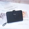 Women's Genuine Leather Cowhide Short Wallet High Quality Double Fold with Zipper First Layer Cowhide Hand Lychee Pattern Bag