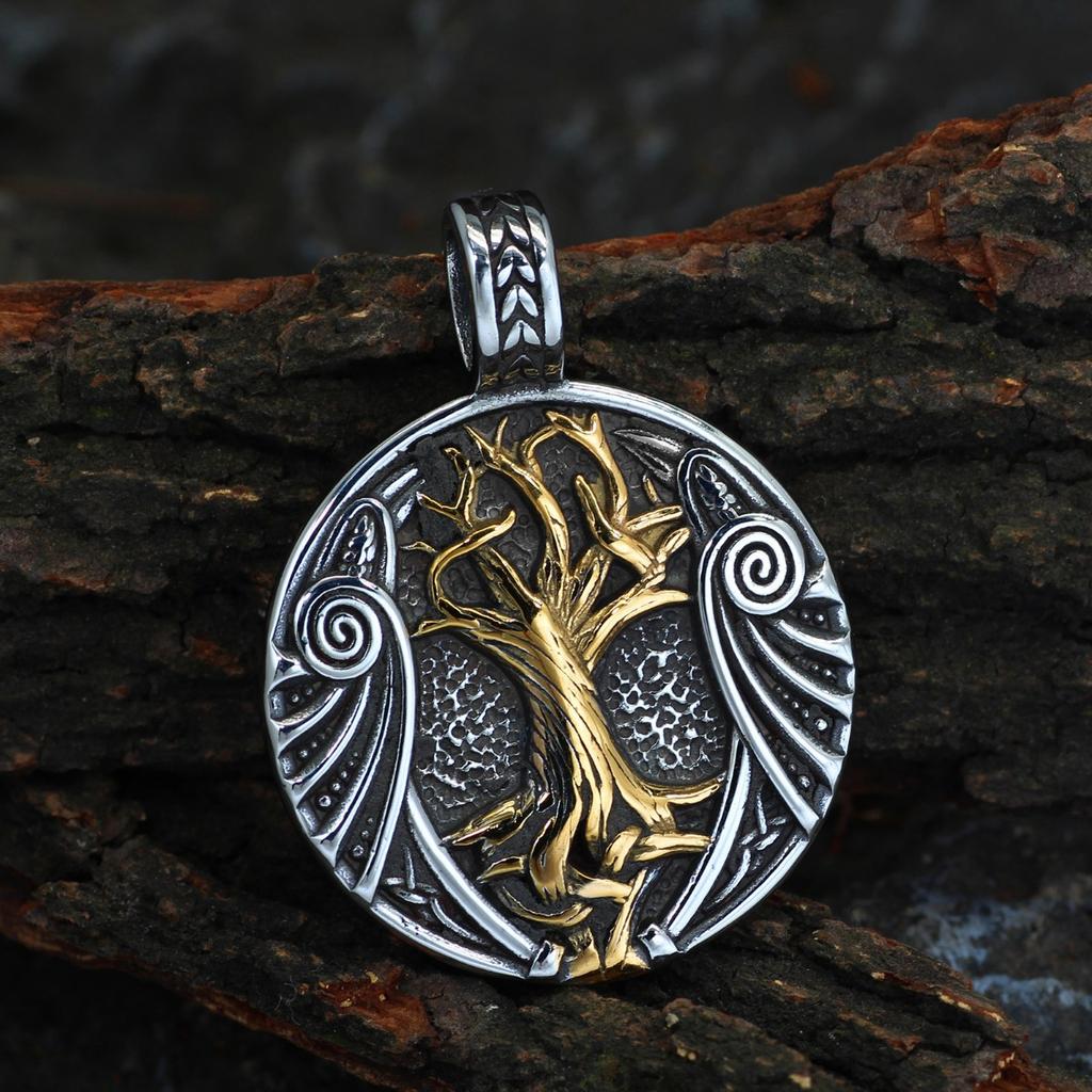 Retro Nordic Men's Life Tree Pendant - Fashionable Men's Life Tree Design Necklace