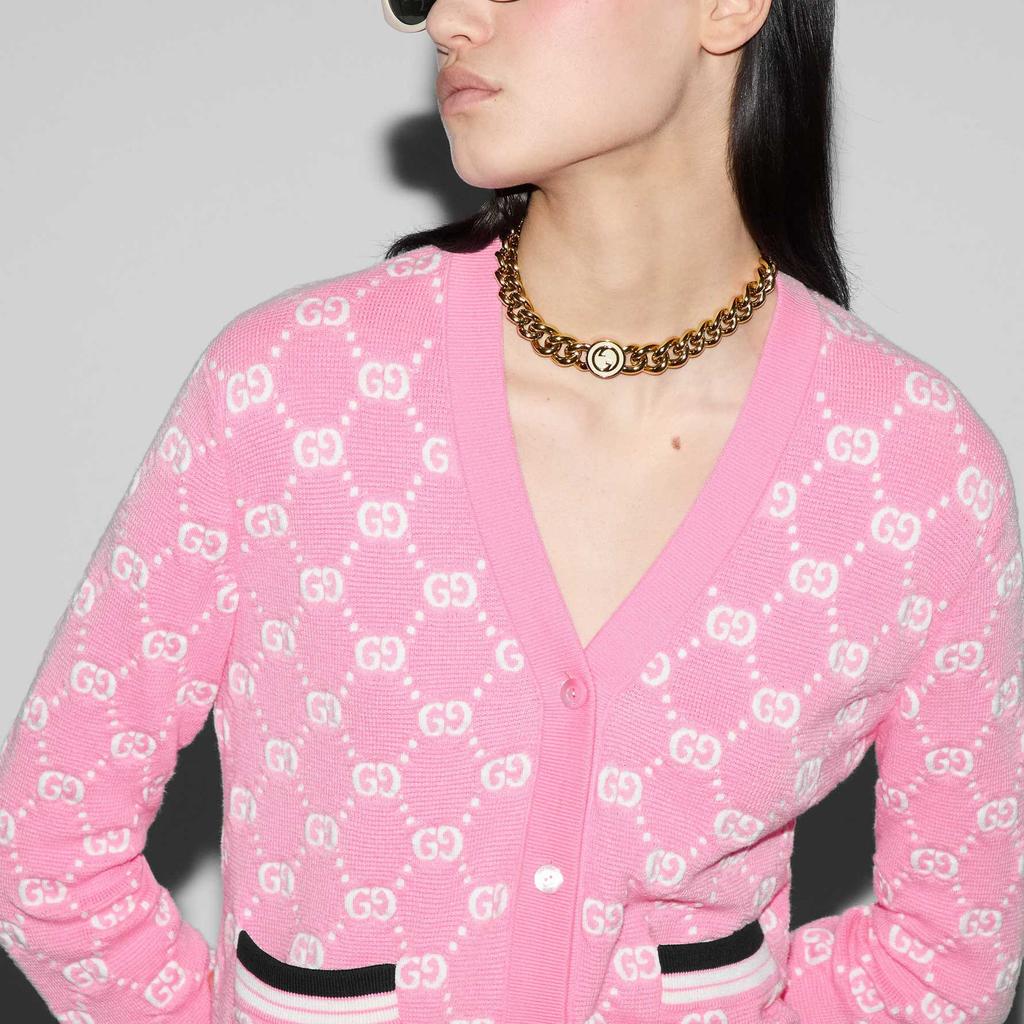 Gucci Gg Intarsia Knit Cardigan 788767-XKD1R-5841