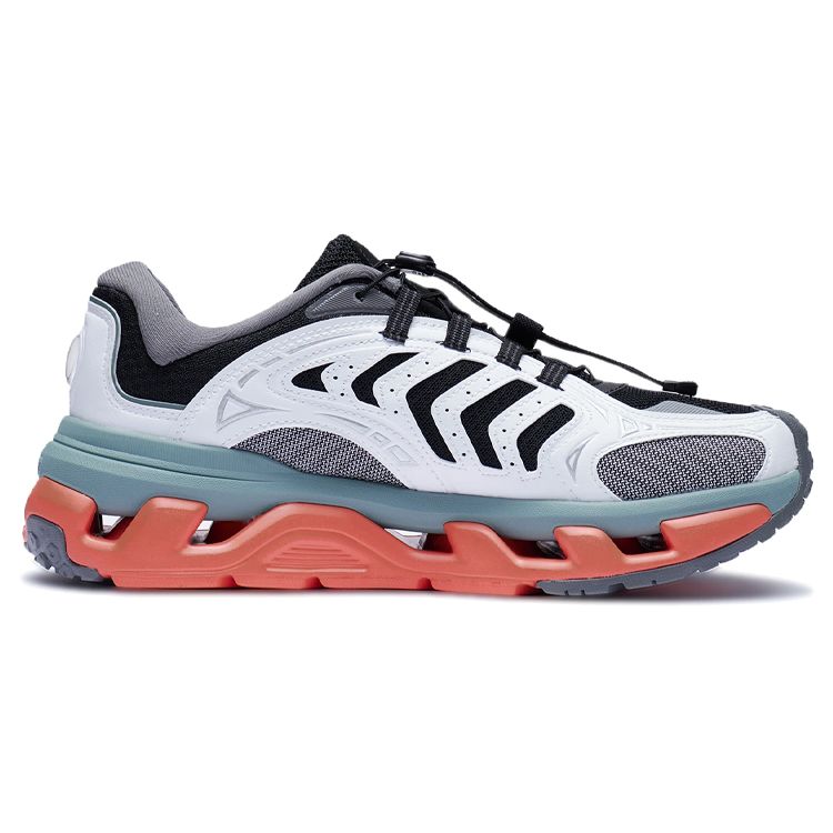 Li Ning Scenery Breathable Lightweight Low-Top Running Shoes Men sneakers White Black AGLR079-3