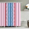 Pink Red Blue Shower Curtain Waterproof Bathroom Decor Customizable Printed Fabric Hanging Shower Cloth Set