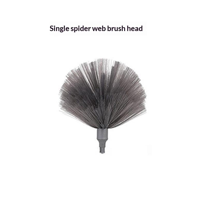 Retractable Extendable Spider Web Duster Medium Stiff Bristles Household Cleaning Tool for Corner Window Ceiling Cobweb