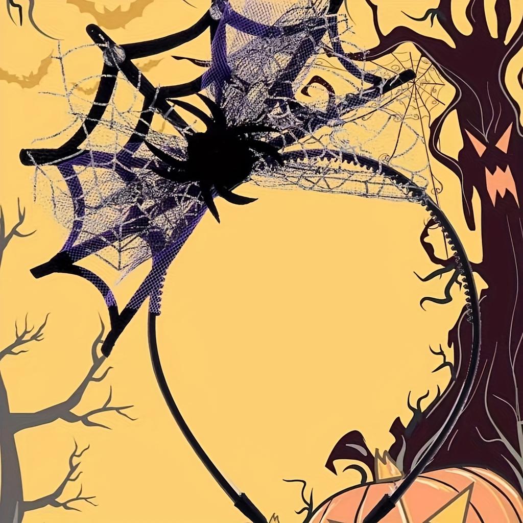 Elegant and Cute Halloween Spider Skull Headband - 4-Season Wearable, Non-Fur Fashion Women's Accessory - Perfect for Halloween/Christmas Decorations