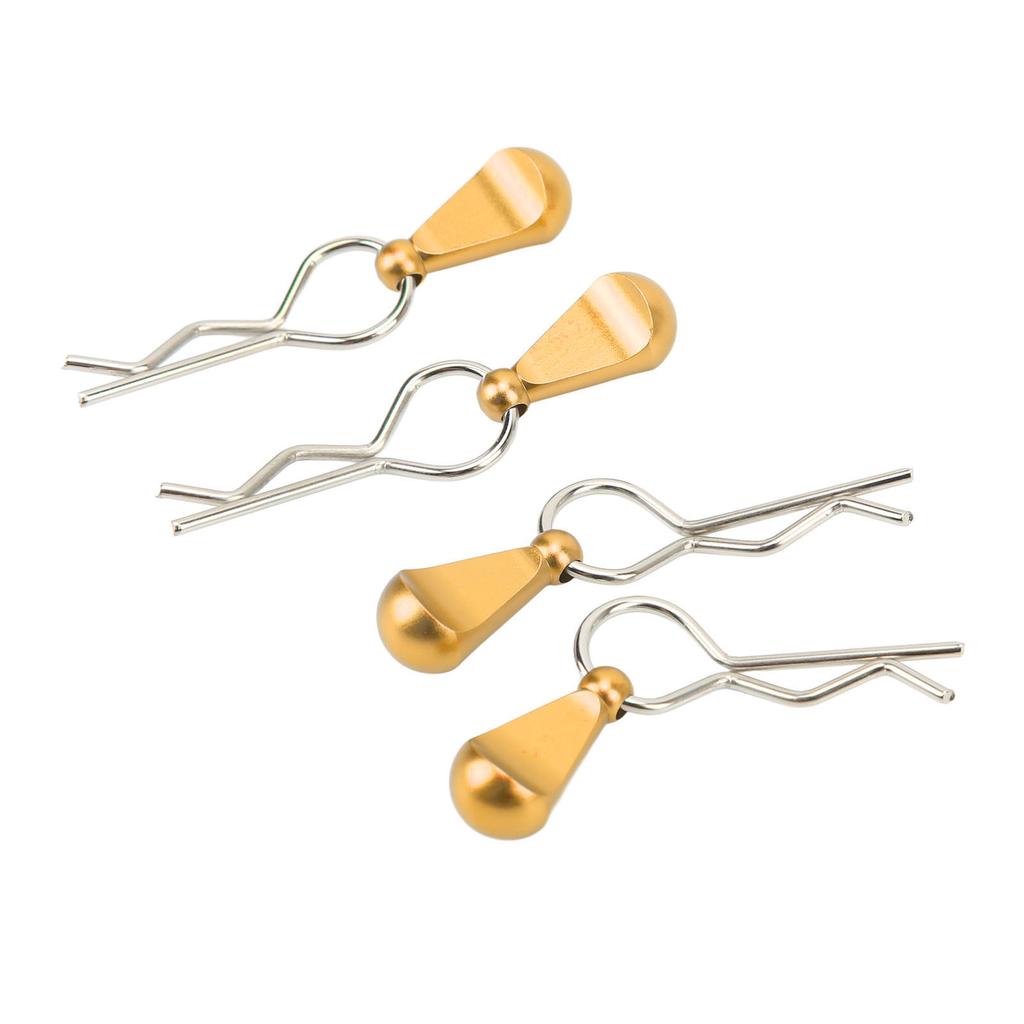 4Pcs Metal RC Car Body Clips with Pull Tabs for 1 8 1 10 Remote Control Car Upgrade Parts