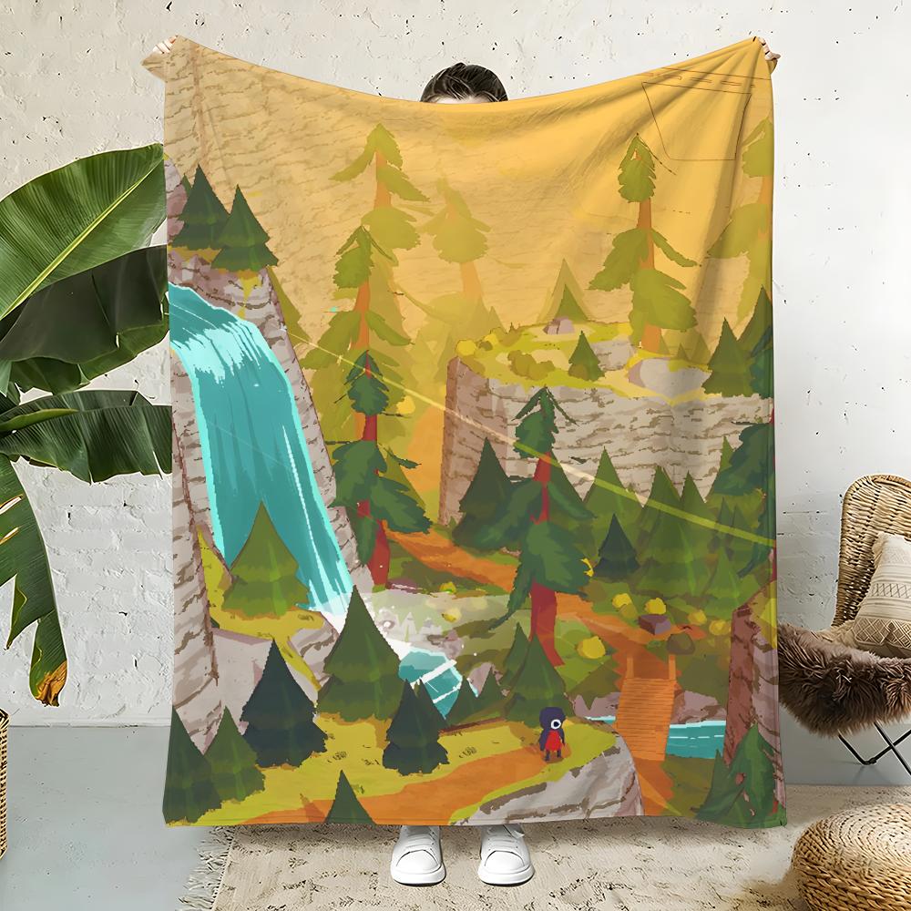 Game A-AShortHike Throw  Flannel Throw Blanket,Bed Home Office Nap Blanket Travel,Camping,Picnic Blanket Soft Decor 75x90cm