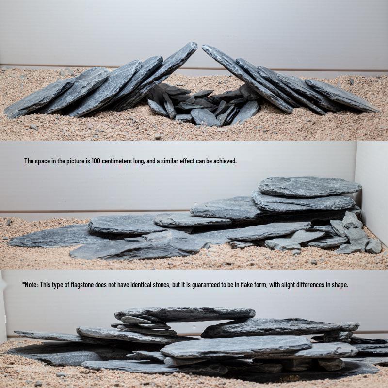 Naturschiefer Bachstein: Aquariumgestaltung & Schildkröten-Sonnenplattform